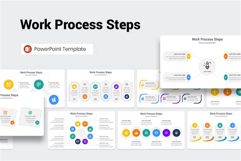 Work Process Steps PowerPoint Template | Nulivo Market