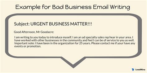 Good And Bad Email Examples