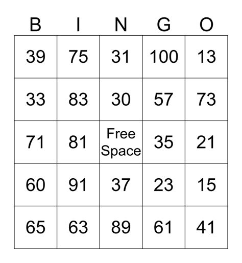 Printable Bingo Cards 1-100 – Printable Bingo Cards