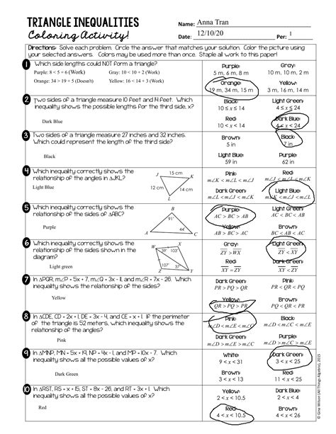 Triangle Inequality Theorem Worksheet – Imsyaf.com