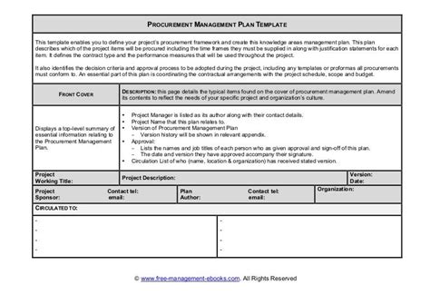 Fme procurement-plan-template