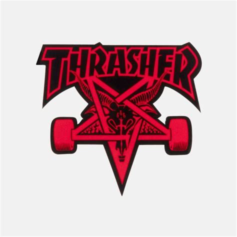 Thrasher Skategoat Sticker Red • EL SPOT • El Paraíso del Skateboarding