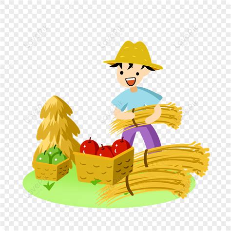 Farmer Harvesting Clipart