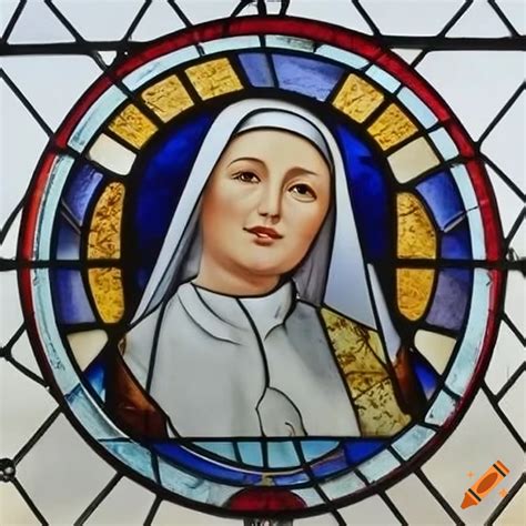 Stained glass portrait of saint elizabeth ann seton on Craiyon
