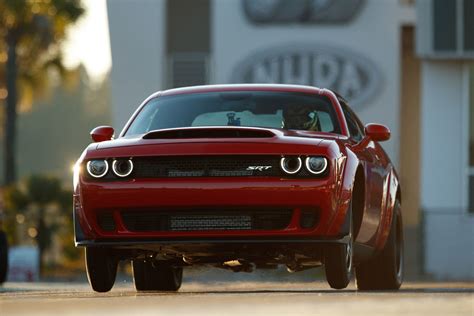 2018 Dodge Demon - 1st factory car to lift the front tires !!! | Challenger srt demon, Dodge ...