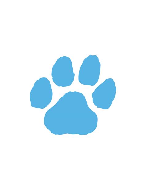 Light Blue Paw Print Temporary Tattoo - Easy to apply & remove!