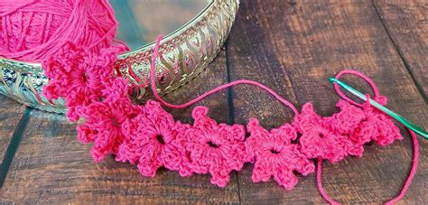 Picot Crochet Flower Lace Pattern - Crochet Pattern Bonanza