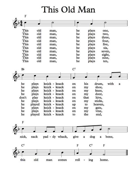 Free Lead Sheet – This Old Man – Michael Kravchuk