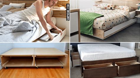 10 Clever Platform Bed Ideas with Storage - Simphome