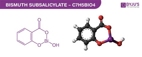 Bismuth subsalicylate (C7H5BiO4) - Structure, Molecular Mass ...