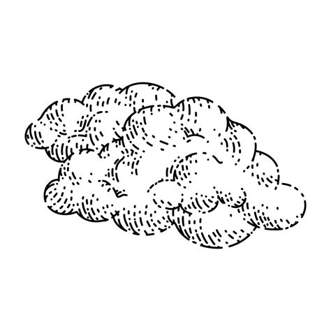 fluffy cloud sketch hand drawn vector 17587225 Vector Art at Vecteezy