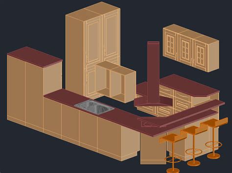 3d Furniture design in DWG file - Cadbull