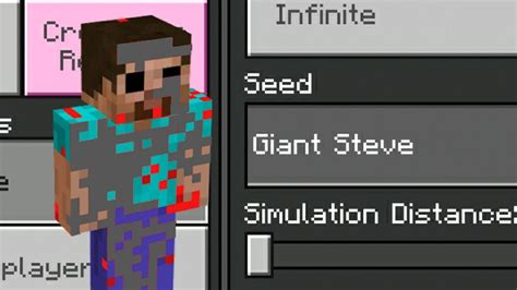 Giant Steve In Minecraft! (Minecraft PE Giant Steve Seed) - YouTube