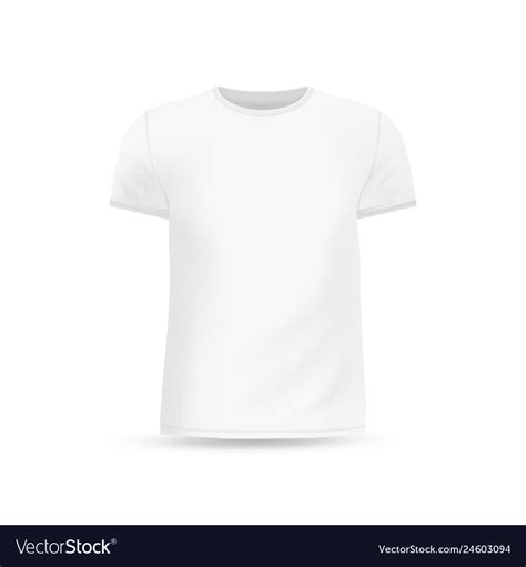 Mens white t-shirt design template Royalty Free Vector Image