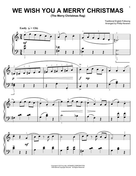 We Wish You A Merry Christmas | Sheet Music Direct