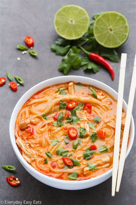 Thai Chicken Noodle Soup (Easy 15-Minute Recipe!) - Everyday Easy Eats