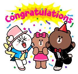 Brown Cony GIF - Brown Cony Line - Descubre & Comparte GIFs | Congratulations gif, Happy ...