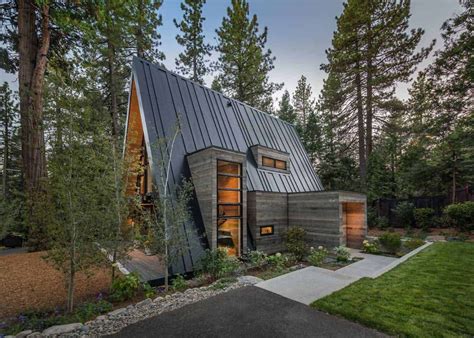 Contemporary A-frame Cabin With A Soaring Ceiling And Huge Windows