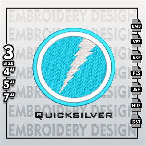 Quicksilver Embroidery Designs, Quicksilver Logo Embroidery - Inspire Uplift