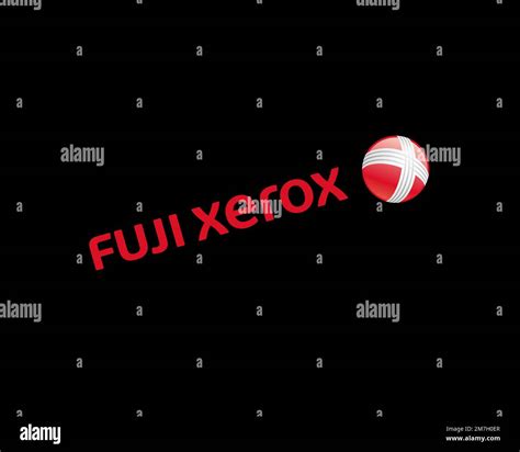 Fuji Xerox, rotated logo, black background Stock Photo - Alamy