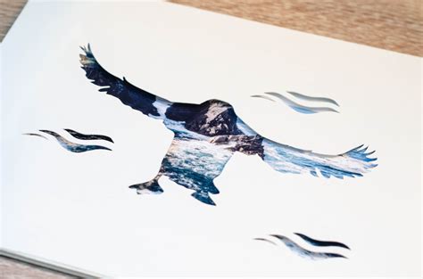 3D Puffin Silhouette Photo Artwork 200mm X 150mm. Puffin Photo ...