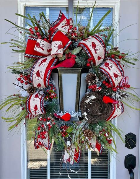 Christmas Wreath-cardinal Wreath Christmas Gift-christmas - Etsy