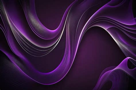 Premium AI Image | Purple wavy lines form an abstract background