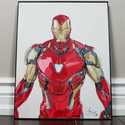 Iron Man Mark 85 Suit Color Pencil Drawing - Etsy UK