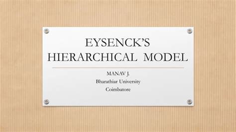 Hans Eysenck theory of Personality