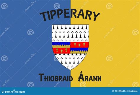 Flag of County Tipperary is a County in Ireland Stock Illustration ...