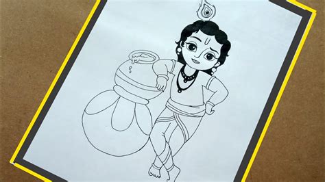 Top 76+ sketch janmashtami drawing latest - xkldase.edu.vn