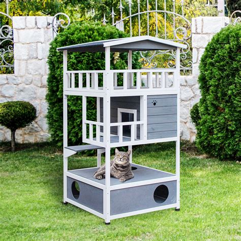 Tucker Murphy Pet™ Maud 4 Floor Indoor/Outdoor Cat House & Reviews ...