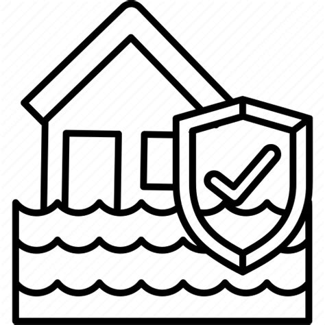 Flood insurance, water, home, house, flood, insurance, coverage icon - Download on Iconfinder