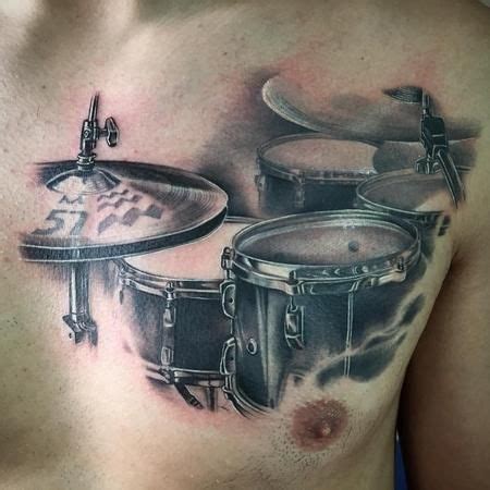 70 Drum Tattoos For Men Musical Instrument Design Ideas - HD Tattoo ...