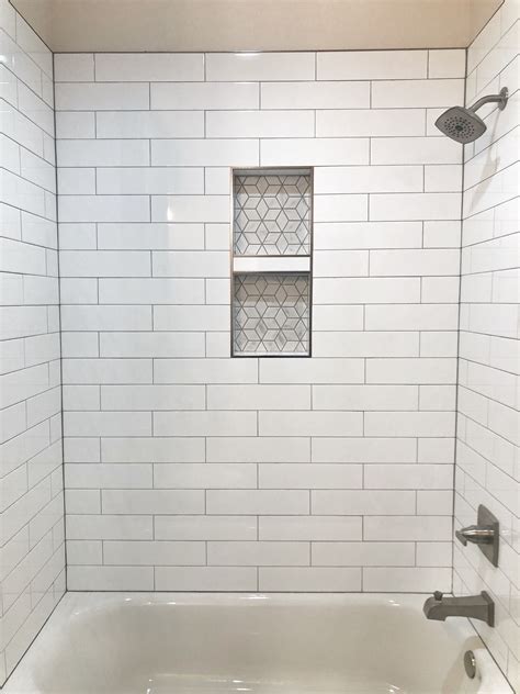 Gray Subway Tile Shower - ZoeEwers