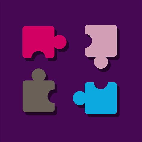 Flat icon design kids puzzle in sticker style vector eps ai | UIDownload