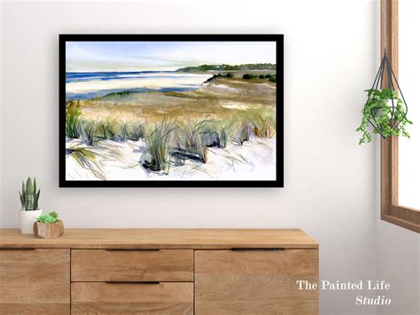 Beach Dunes Painting wall art print giclee print of original | Etsy