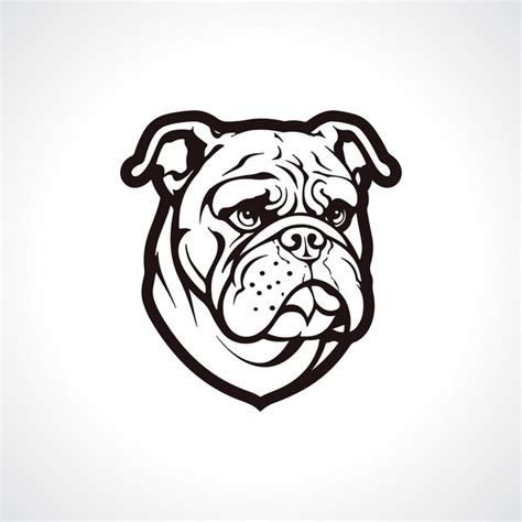 Premium Vector | Bulldog logo design bulldog head logo vector