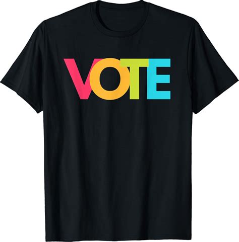 Amazon.com: Vote 2020 Election Tee - Colorful Bright Vote Tee T-Shirt ...