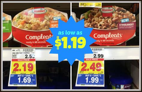 Hormel Compleats as low as $1.19 with Kroger Mega Event!! - Kroger Krazy