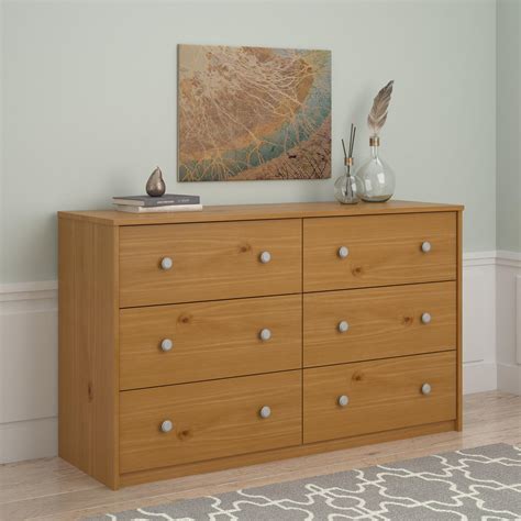 Essential Home Belmont 6 Drawer Dresser - Pine