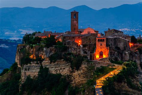 Civita di Bagnoreggio by Night Photograph by David McAlpine