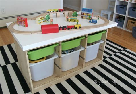 An Ikea Hack Train & Activity Table - The Crazy Craft Lady