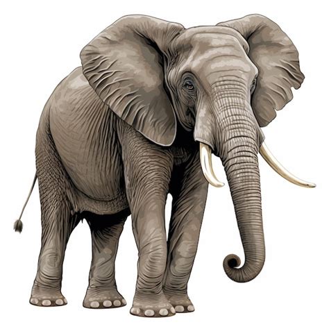 Premium Photo | An elephant with tusks and a white background