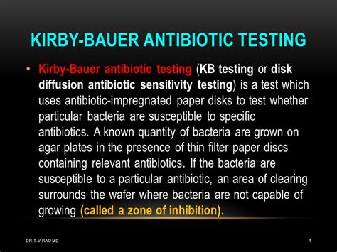 Kirby bauer antibiotic test