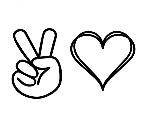 Wall Décor eps Peace Hand Signs png files included Instant Digital ...