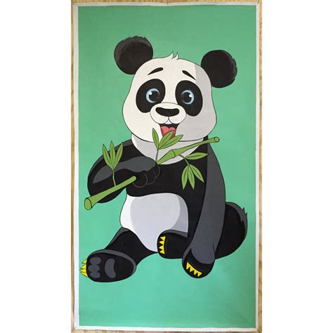 Large Original Mural Panda Bear for Kids Room or Playroom | Etsy