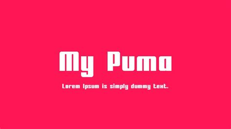 My Puma Font : Download Free for Desktop & Webfont