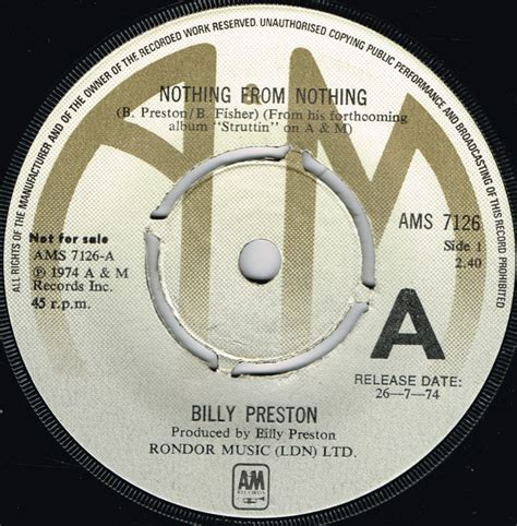 Billy Preston - Nothing From Nothing (1974, Vinyl) | Discogs