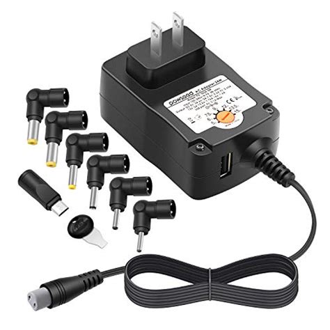 [5V USB Port] Powseed Universal Ac Adapter 5V 6V 7.5V 9V 12V 13.5V 15V Power Supply for ...